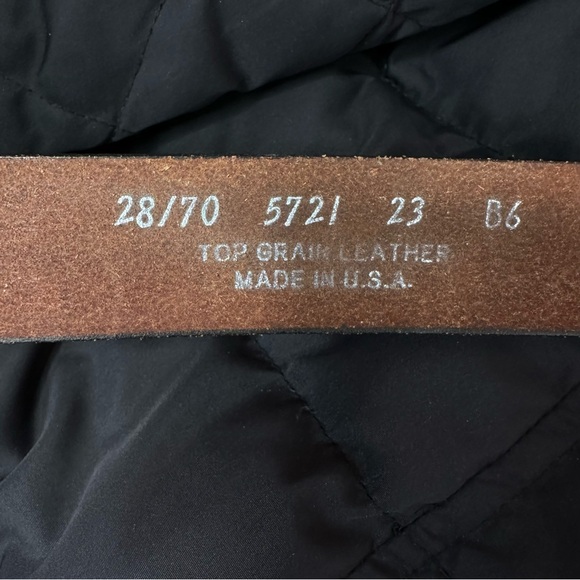 Boulet Brown Leather Belt 5721 Silver Buckle Size 28/70 Westerncore Cowboy - Picture 3 of 9